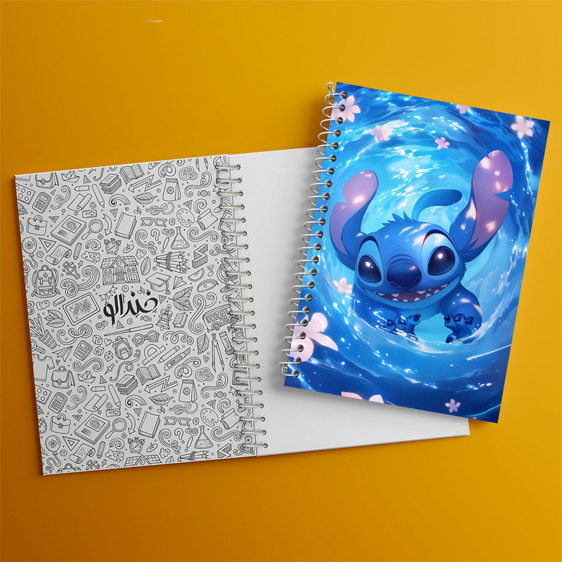 دفتر مشق 100 برگ خندالو طرح استیچ کد F11006