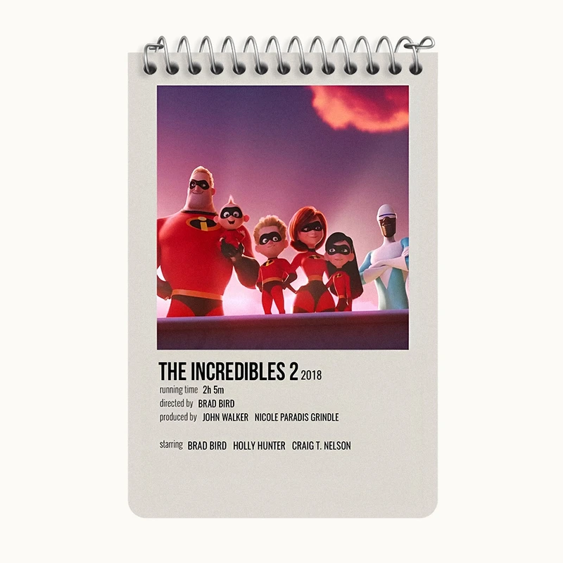 دفتر یادداشت 50 برگ خندالو طرح شگفت انگیزان (The Incredibles) کد F14212