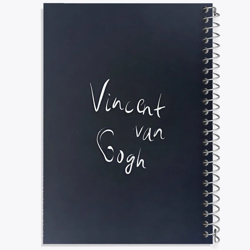 دفتر مشق 50 برگ خندالو طرح امضاء ونسان ونگوگ (Van Gogh) کد N9374