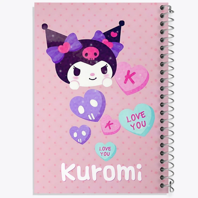 دفتر طراحی 50 برگ خندالو طرح کرومی (Kuromi) کد N9069