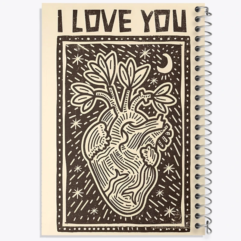 دفتر لیست خرید 50 برگ خندالو طرح I Love You کد F10120