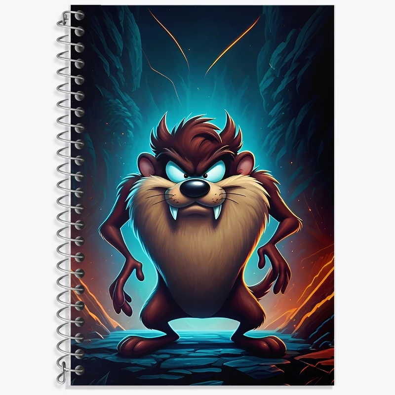 دفتر زبان 50 برگ خندالو مدل سه خط طرح تاز (Taz) کد F11749