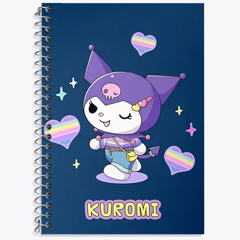 دفتر نت موسیقی 50 برگ خندالو طرح کرومی (Kuromi) کد N9018