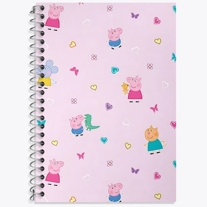دفتر زبان 50 برگ خندالو مدل سه خط طرح انیمیشن پپا پیگ (Peppa Pig) کد N9281
