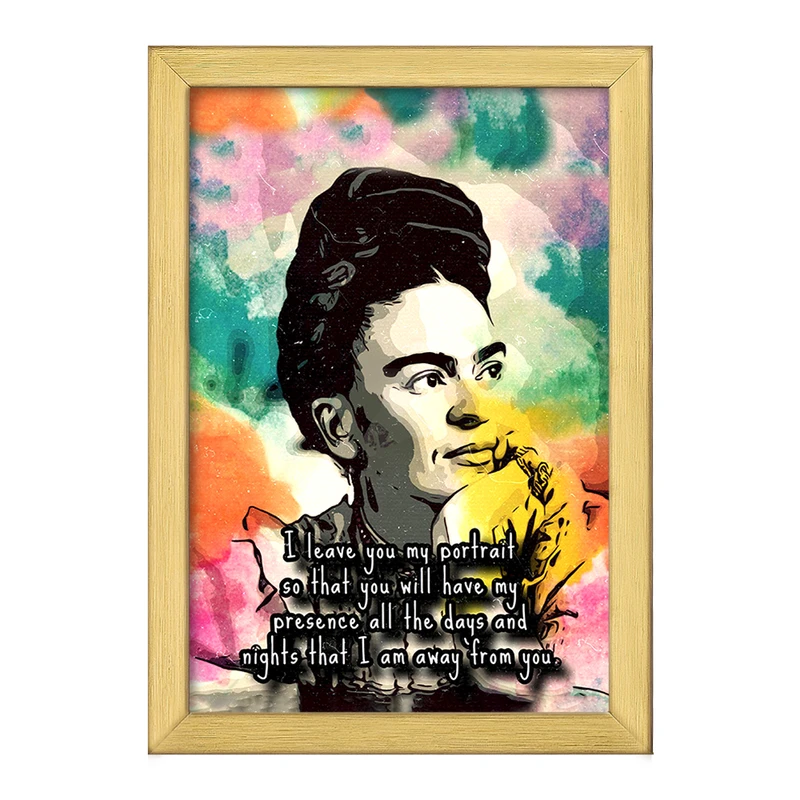 تابلو خندالو طرح فریدا کالو (Frida Kahlo) کد F1802