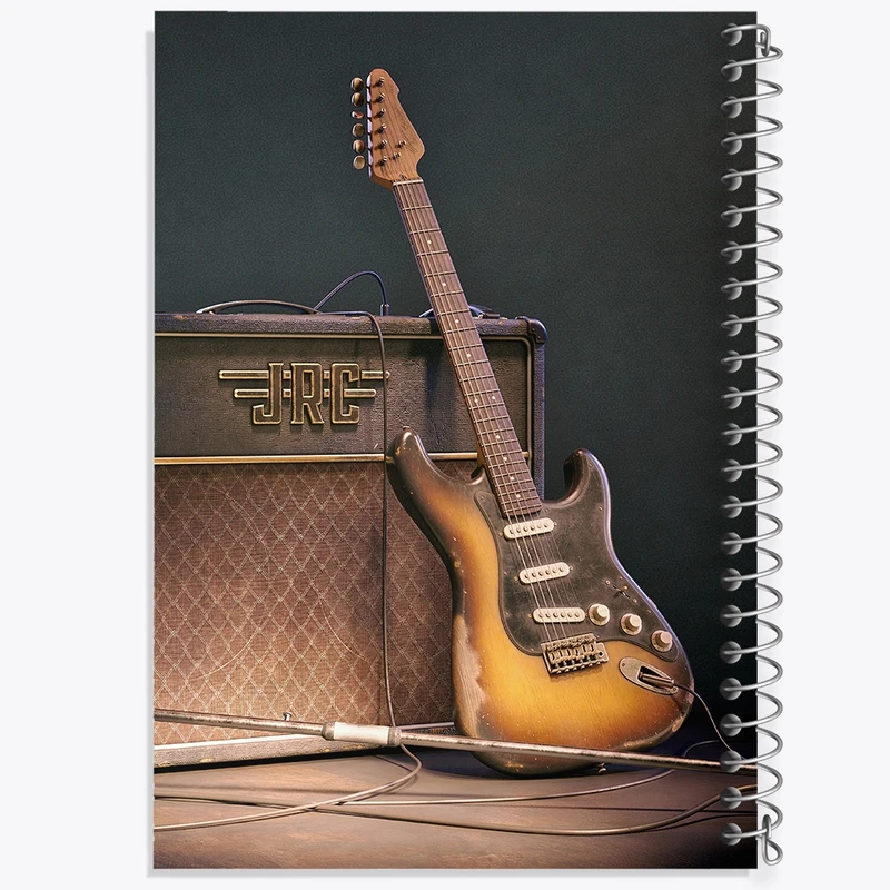 دفتر طراحی 50 برگ خندالو طرح گیتار الکتریک (Electric guitar) کد N8056