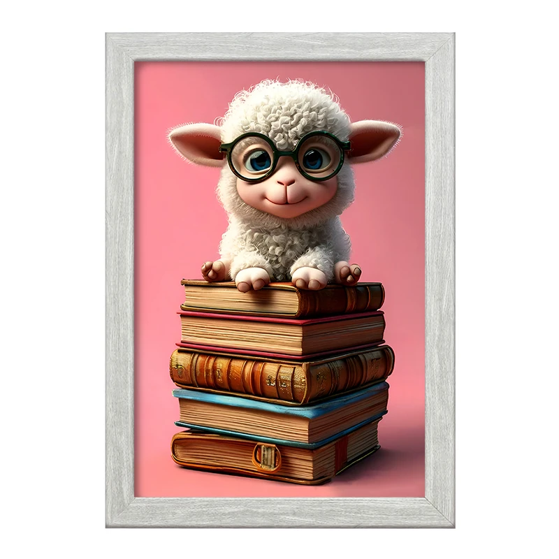 تابلو خندالو طرح گوسفند کیوت کد F8460