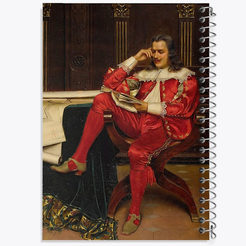 دفتر لیست خرید 50 برگ خندالو طرح نقاشی آقایی در حال مطالعه اثر فردریک سولاکروا کد F12140