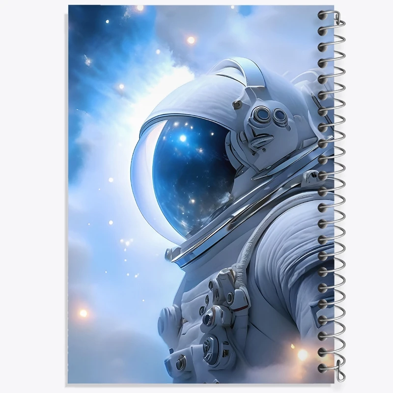 دفتر ژورنال نویسی 50 برگ خندالو مدل نقطه ای طرح فضانورد کد F10081