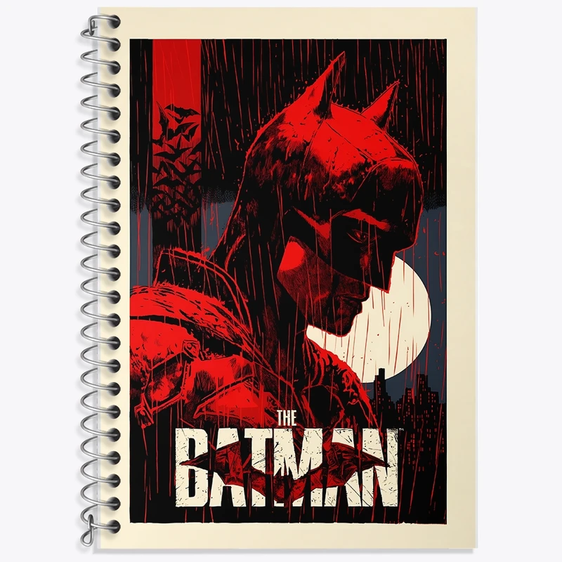 دفتر زبان 50 برگ خندالو مدل سه خط طرح بتمن (Batman) کد F13576