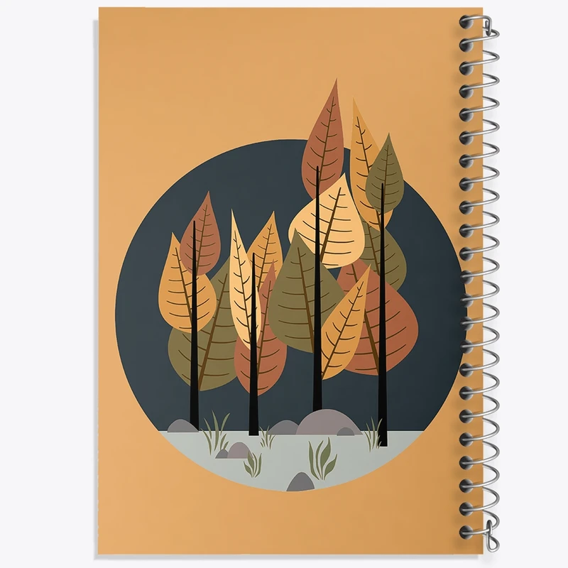 دفتر طراحی 50 برگ خندالو طرح پاییز کد N9