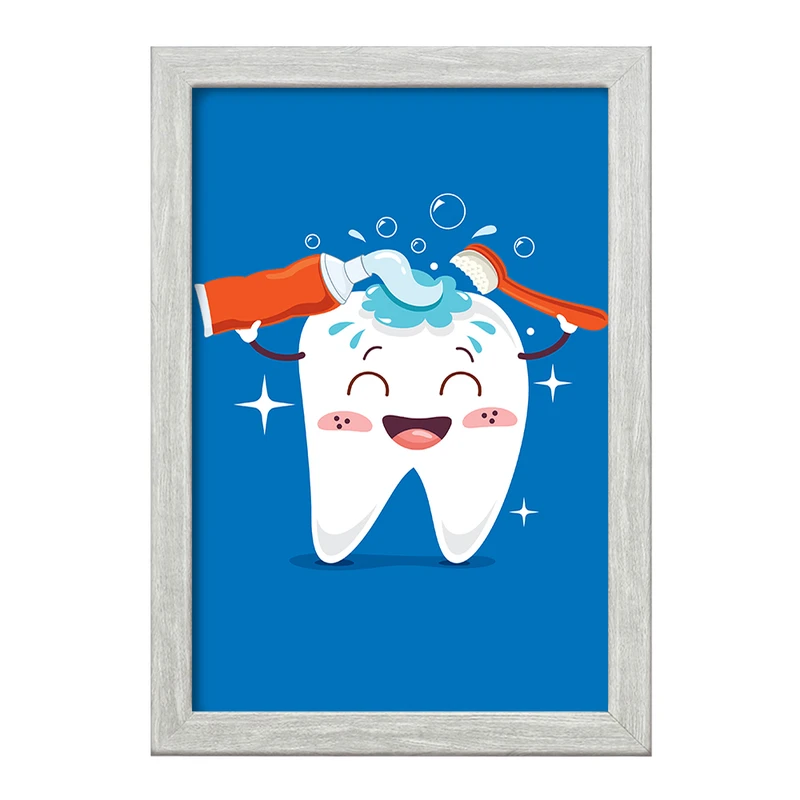 تابلو خندالو طرح دندان و دندان پزشکی کودکانه کد 36749