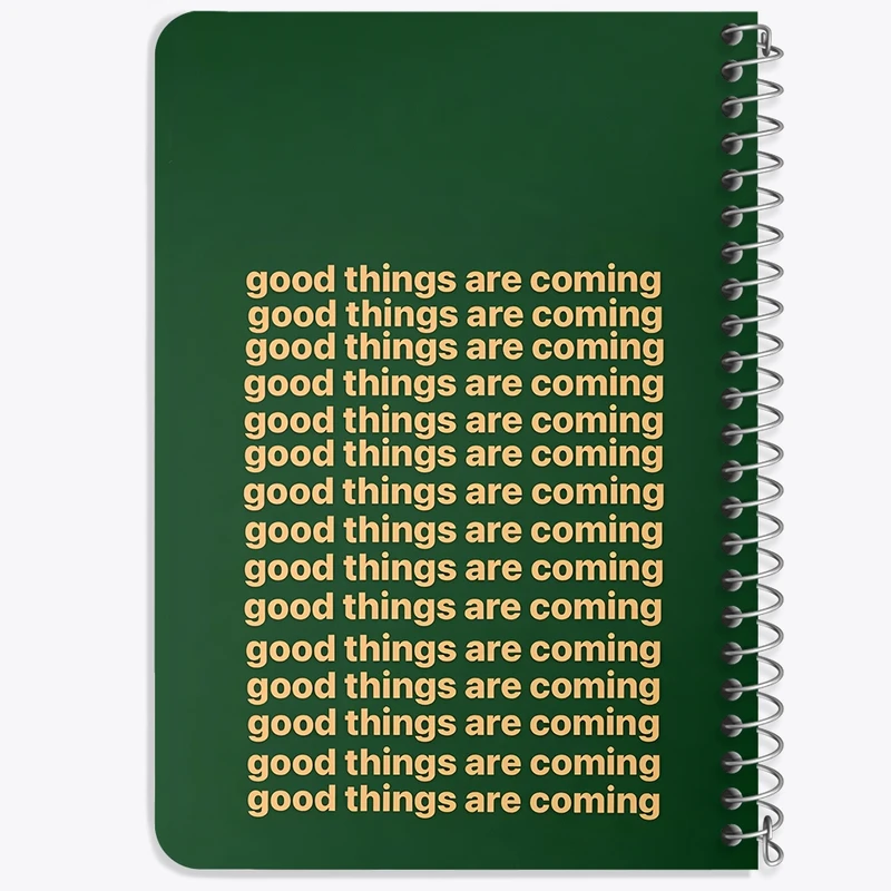 دفتر یادداشت 50 برگ خندالو طرح Good Thing Are Coming کد F3665