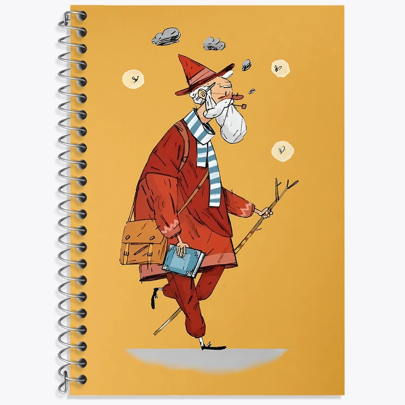 دفتر نت موسیقی 50 برگ خندالو طرح پیرمرد کد N6161