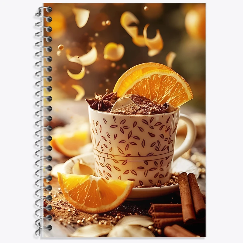 دفتر زبان 50 برگ خندالو مدل دو خط طرح فنجون قهوه  کد F10413