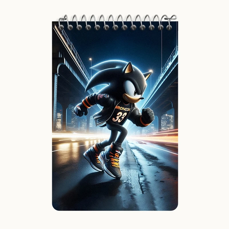 دفتر یادداشت 50 برگ خندالو طرح سونیک (Sonic) کد F4412
