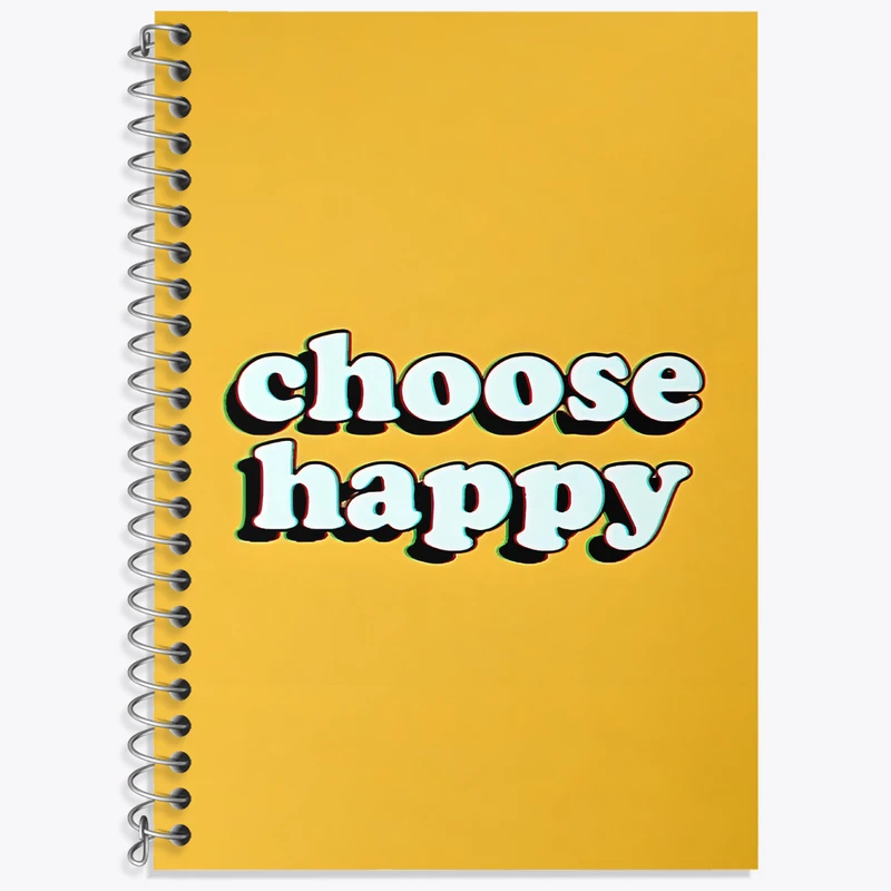دفتر زبان دوخط 50 برگ خندالو طرح Choose Happy کد F3696