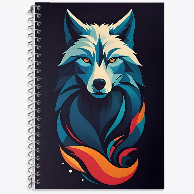 دفتر لغت 50 برگ خندالو طرح گرگ کد F9583