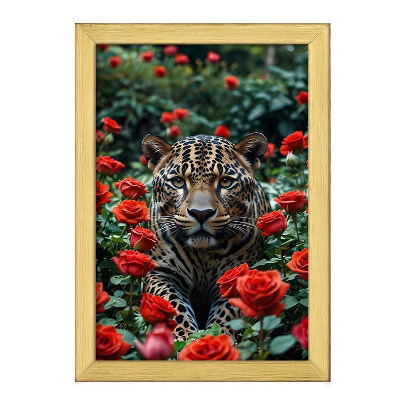 تابلو خندالو طرح پلنگ کد F10737