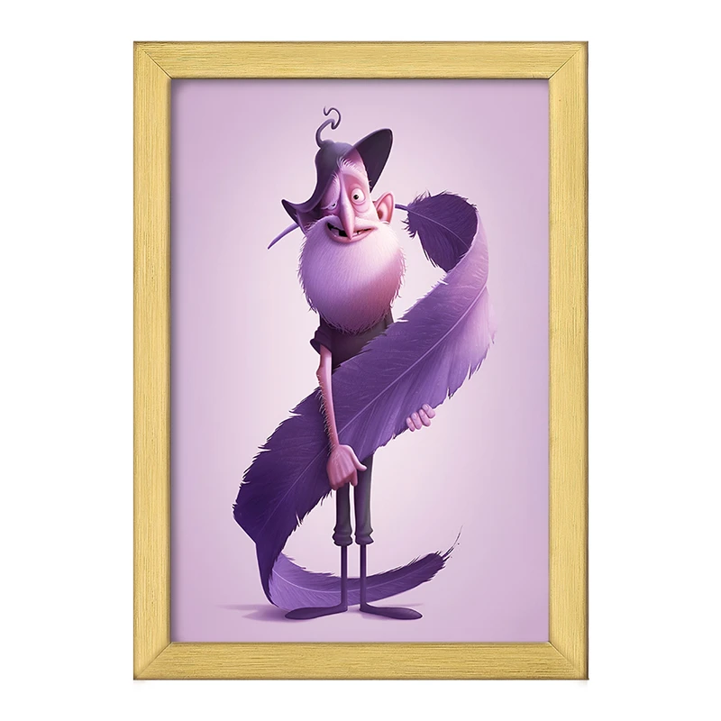 تابلو خندالو طرح پیرمرد و پر کد F5800