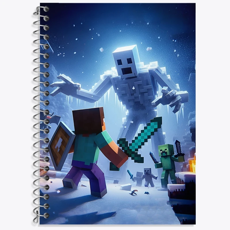 دفتر لغت 50 برگ خندالو طرح ماینکرافت (Minecraft) کد F3538