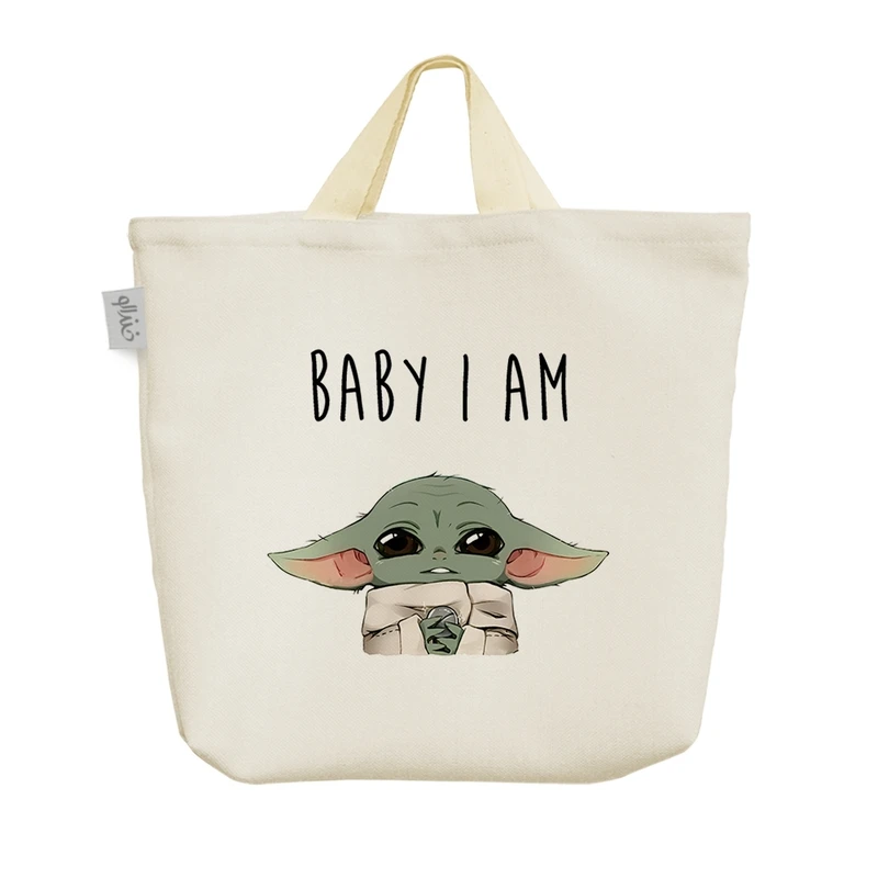 ساک خرید خندالو مدل بیبی یودا (Baby Yoda) کد H2641