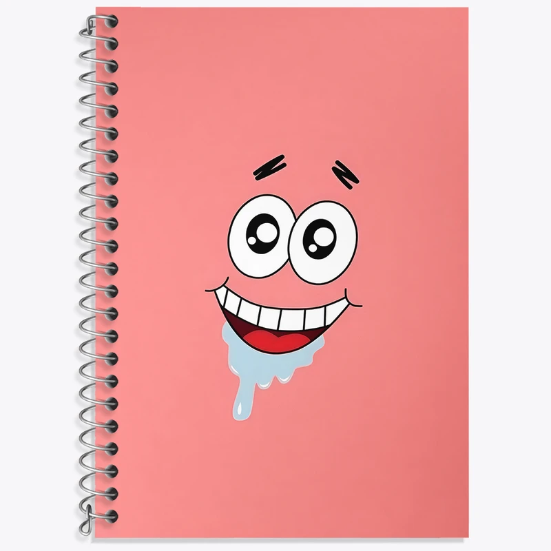 دفتر زبان دوخط 50 برگ خندالو طرح پاتریک باب اسفنجی کد F3301