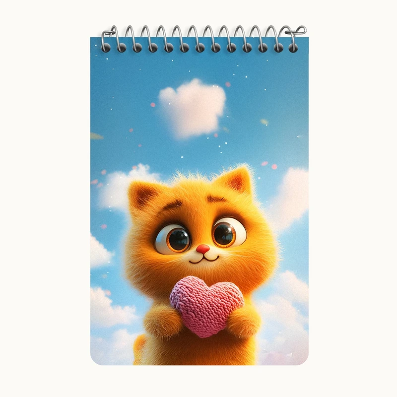 دفتر یادداشت 50 برگ خندالو طرح گربه بامزه کد F12772