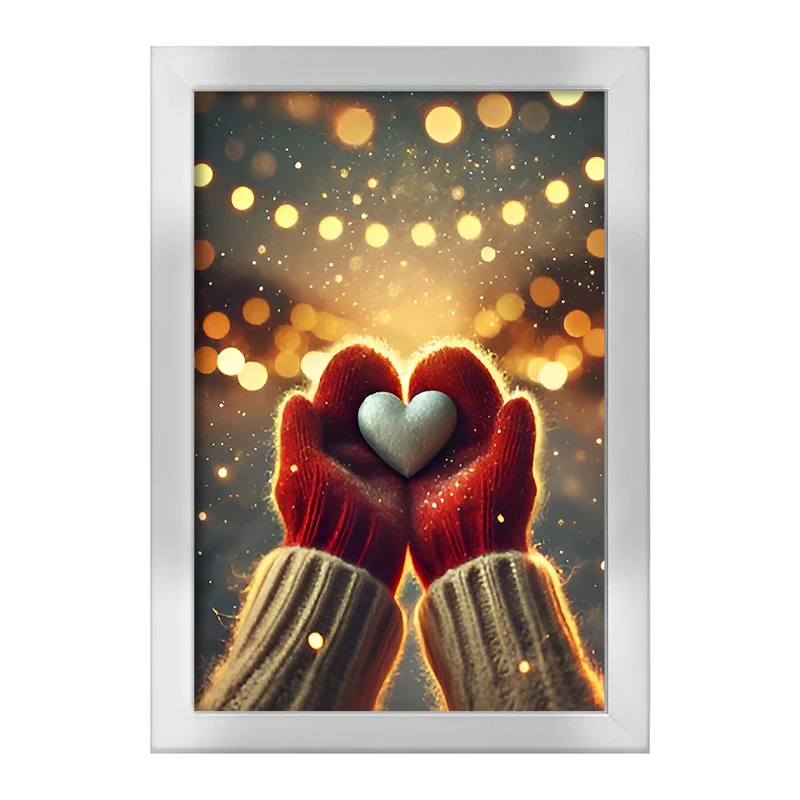 تابلو خندالو طرح برف قلبی کد F8153