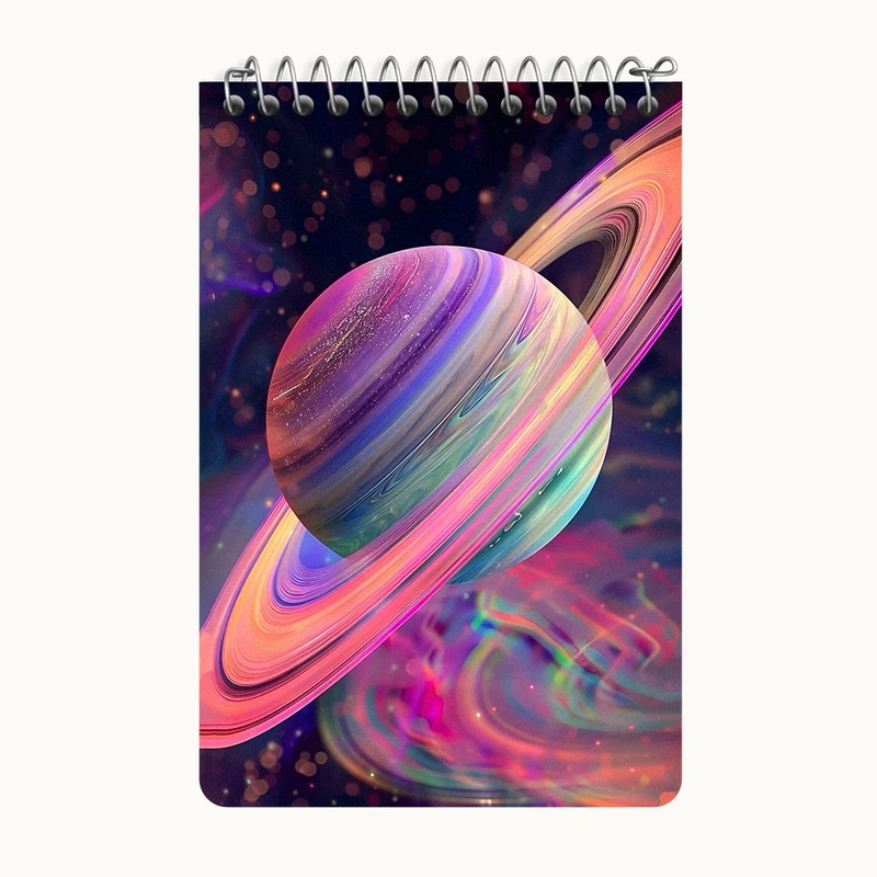 دفتر یادداشت 50 برگ خندالو طرح کهکشان (galaxy) کد F7009