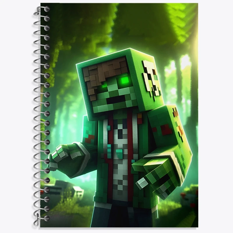 دفتر لغت 50 برگ خندالو طرح ماینکرافت (Minecraft) کد F3542