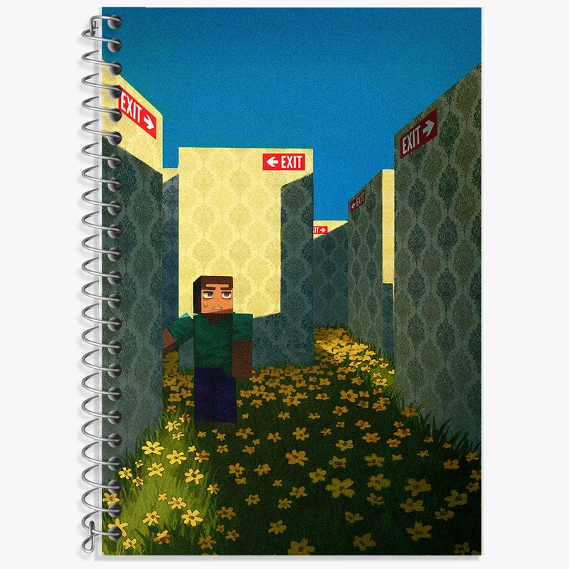 دفتر نت موسیقی 50 برگ خندالو طرح ماینکرافت (Minecraft) کد F14060