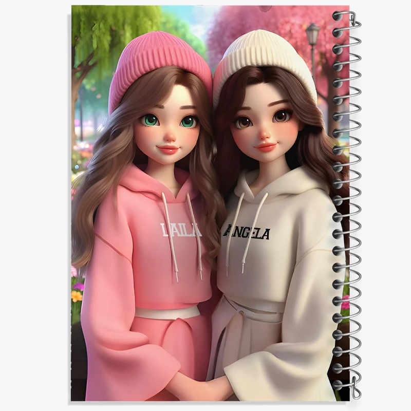 دفتر مشق 50 برگ خندالو طرح دخترانه کد F4199