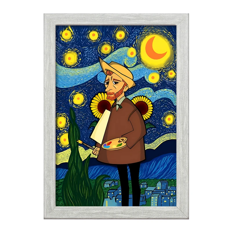 تابلو خندالو طرح ونسان ونگوگ کد F11827