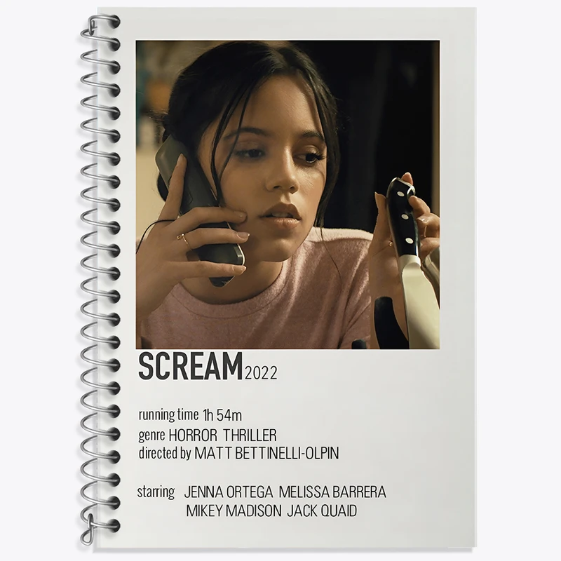 دفتر زبان دوخط 50 برگ خندالو طرح جیغ (Scream) کد F13050