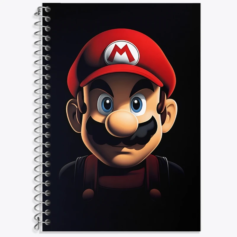 دفتر زبان 50 برگ خندالو مدل سه خط طرح سوپر ماریو (Super Mario) کد F12015