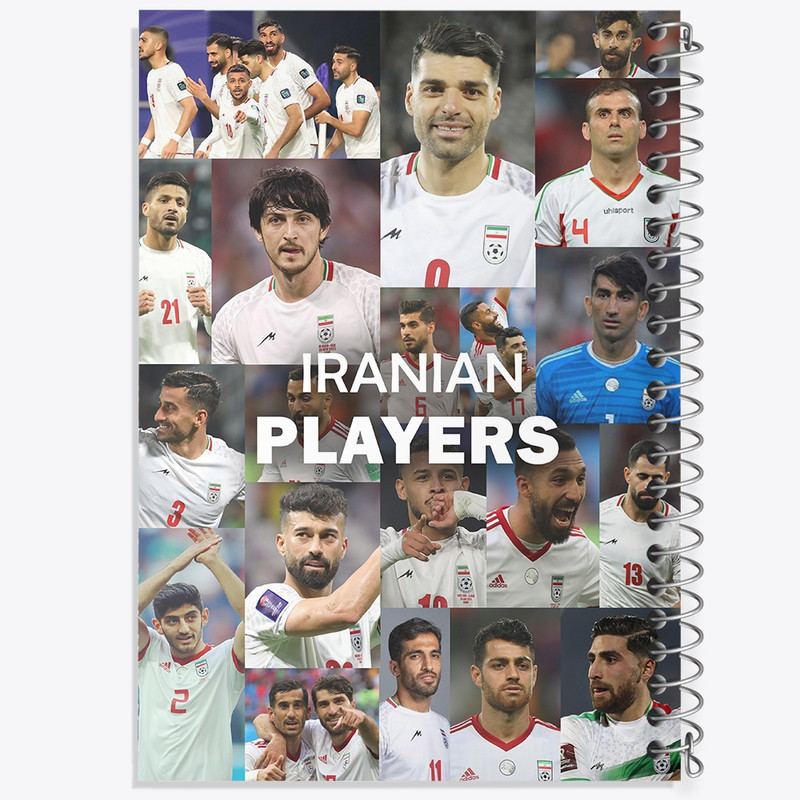 دفتر طراحی 50 برگ خندالو طرح بازیکن های تیم ملی ایران کد N9175