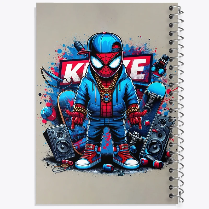 دفتر طراحی 50 برگ خندالو طرح مرد عنکبوتی (Spider Man) کد F4416