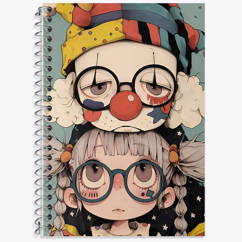 دفتر نت موسیقی 50 برگ خندالو طرح دختر و دلقک کد F10857