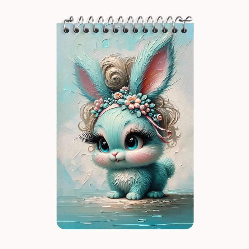 دفتر یادداشت 50 برگ خندالو طرح خرگوش کیوت کد F5507