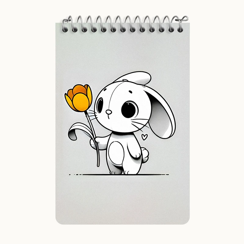 دفتر یادداشت 50 برگ خندالو طرح خرگوش کد F11742