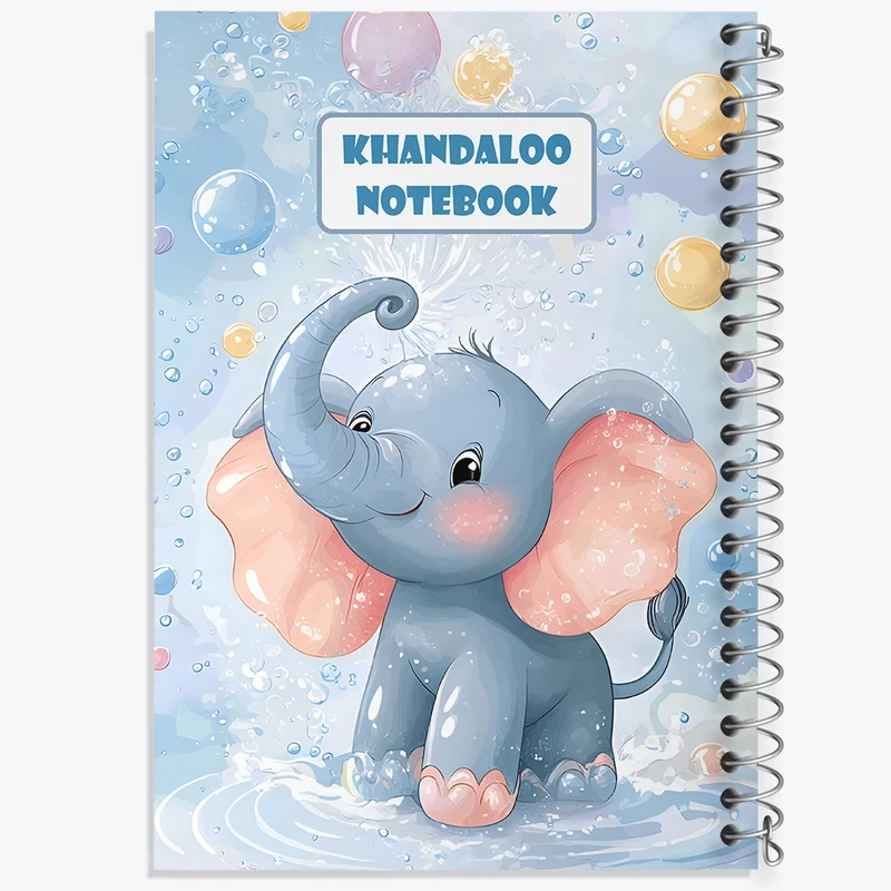 دفتر ژورنال نویسی 50 برگ خندالو مدل نقطه ای طرح فیل کوچولو کد N6910