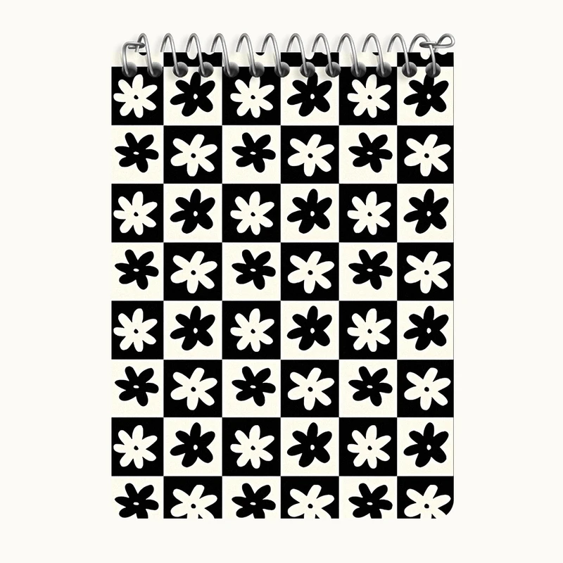 دفتر یادداشت 50 برگ خندالو طرح پترن گل گلی کد N6071