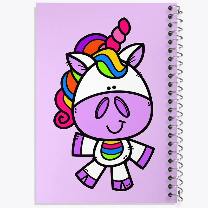 دفتر مشق 50 برگ خندالو طرح اسب تک شاخ کد N6724