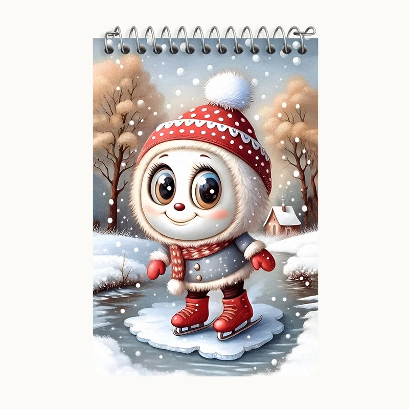 دفتر یادداشت 50 برگ خندالو طرح آدم برفی کد F9122