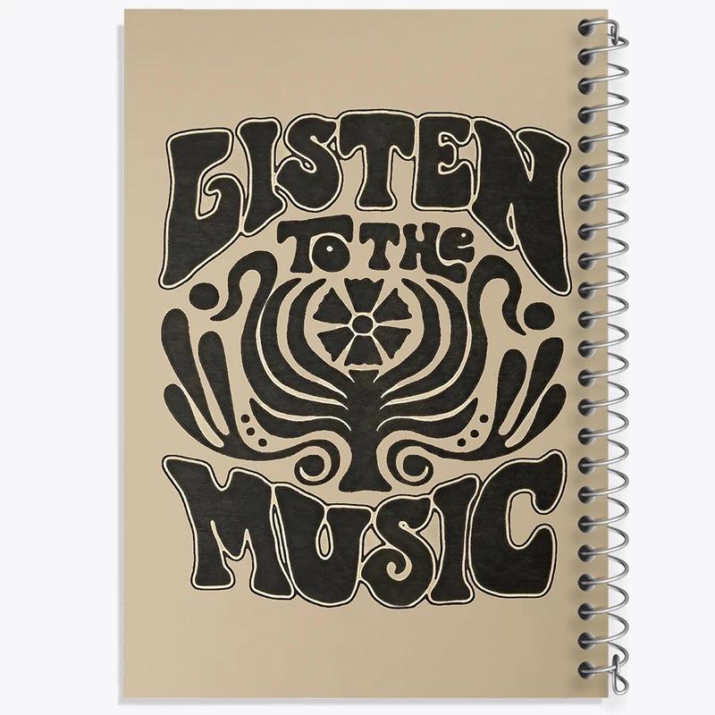 دفتر مشق 100 برگ خندالو طرح Listen To The Music کد F3913