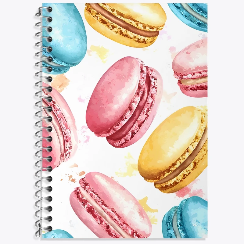 دفتر زبان 50 برگ خندالو مدل سه خط طرح پترن ماکارون کد N6765