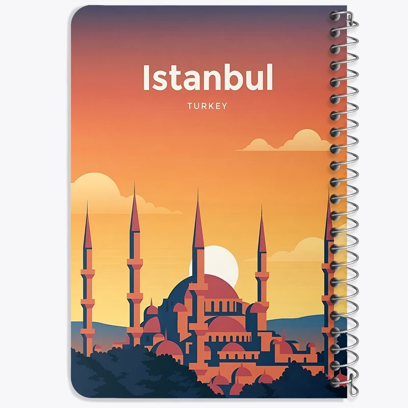 دفتر یادداشت 50 برگ خندالو طرح استانبول (Istanbul) کد F4937