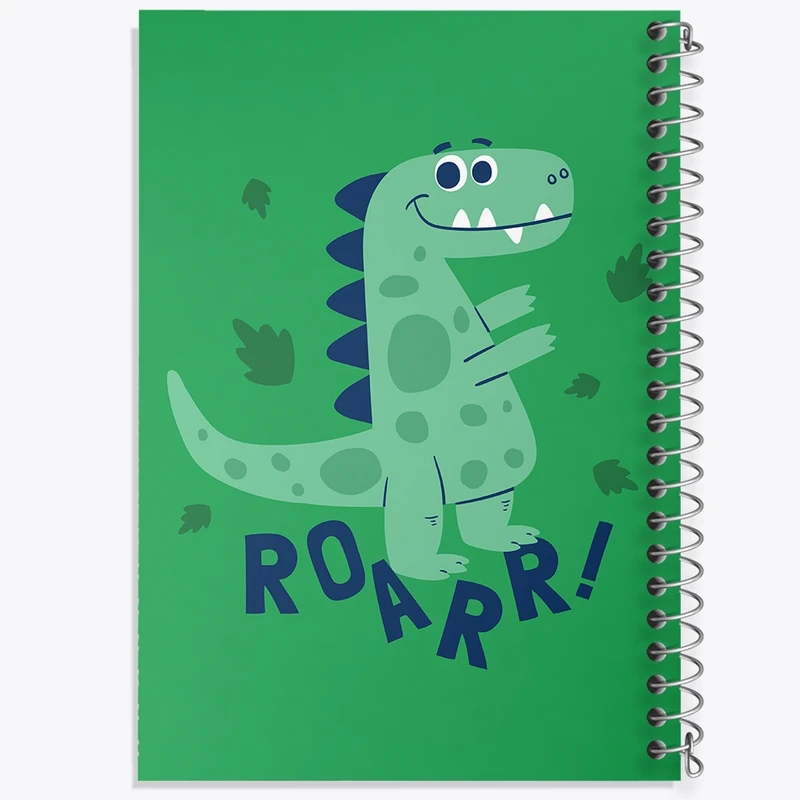 دفتر طراحی 50 برگ خندالو طرح دایناسور کیوت کد N897