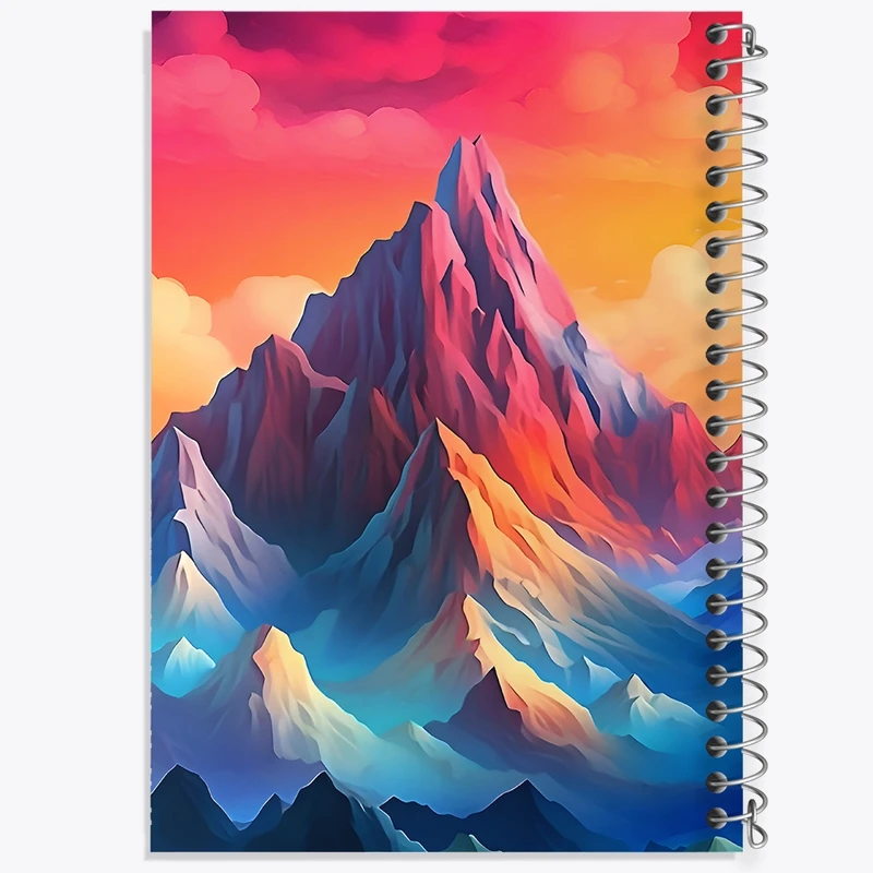 دفتر ژورنال نویسی 50 برگ خندالو مدل نقطه ای طرح منظره کوه کد F9959